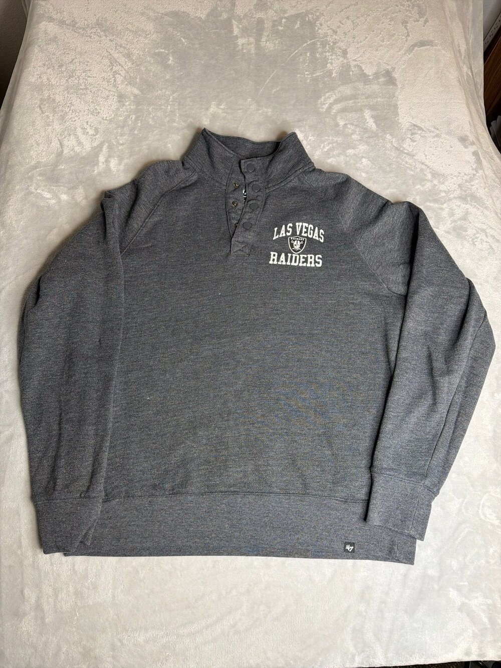 Las Vegas Raiders 1/4 button snap XL